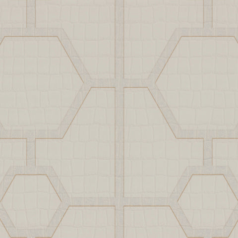 Z80028 Geometric white gold  Wallpaper