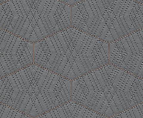 Z90009 Lamborghini Hexagon Gray Bronze metallic Wallpaper