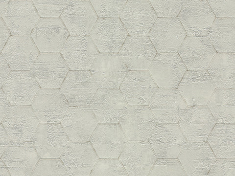 Z90040 LAMBORGHINI Hexagon Geometric gray off white Wallpaper