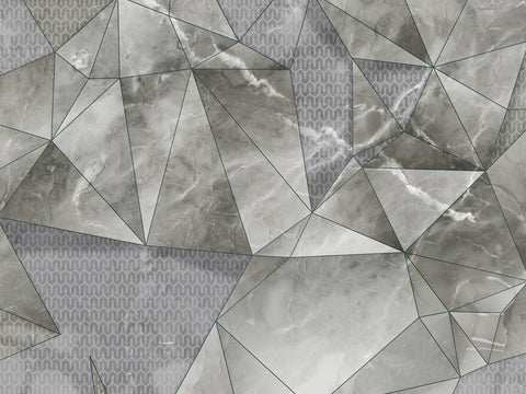 Z90093 LAMBORGHINI Geometric Gray Silver Panel